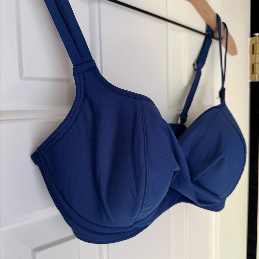 Navy Blue Bikini Top - 30DD